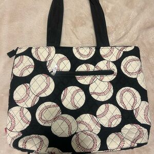 Baseball Print Tote Bag